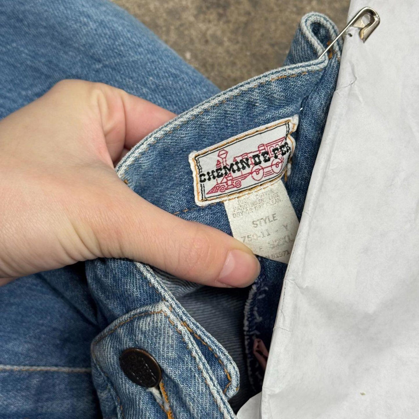 Vintage 70s Light Wash Chemin De Fer High-Rise Flare Jeans XS
