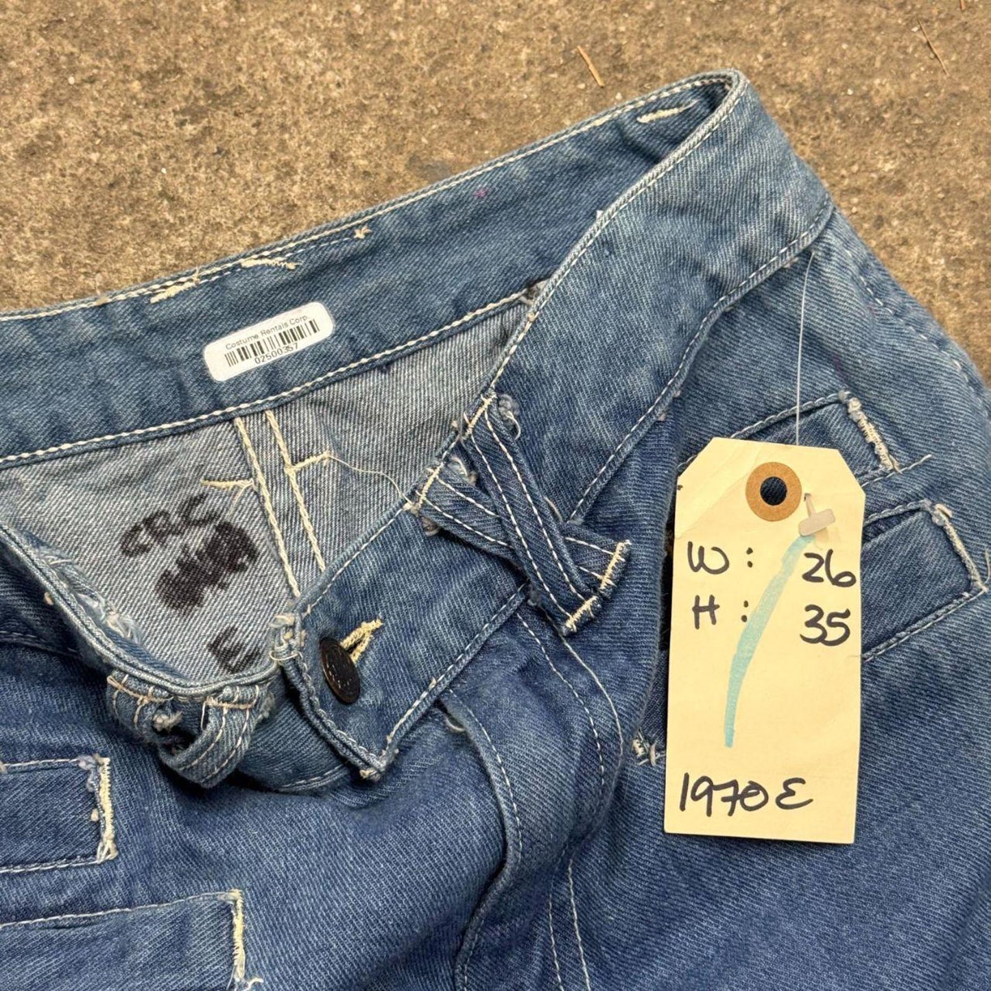 Vintage 70s High-Rise Flare Bell Bottom Jeans XS