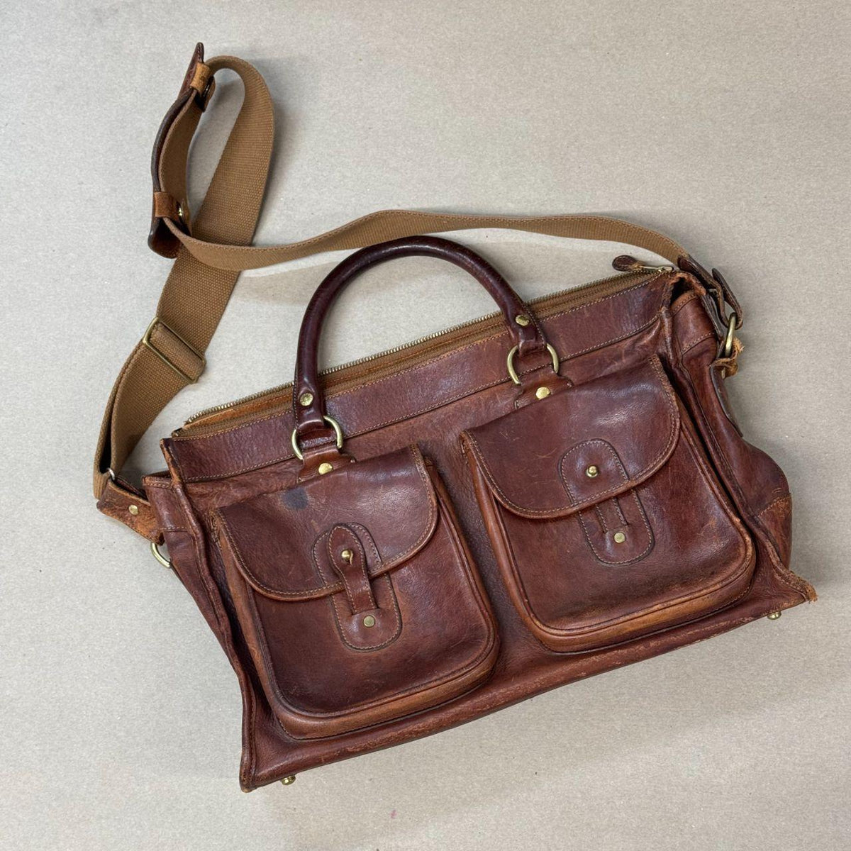 Vintage Marley Hodgson Ghurka Examiner Brown Leather Briefcase Bag