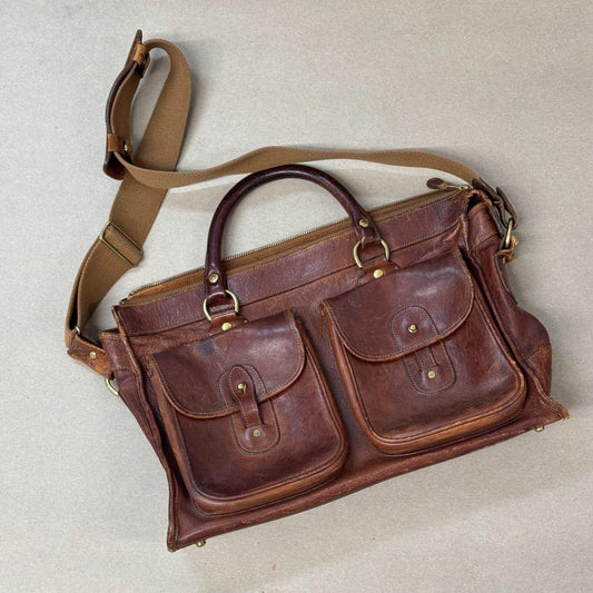 Vintage Marley Hodgson Ghurka Examiner Brown Leather Briefcase Bag