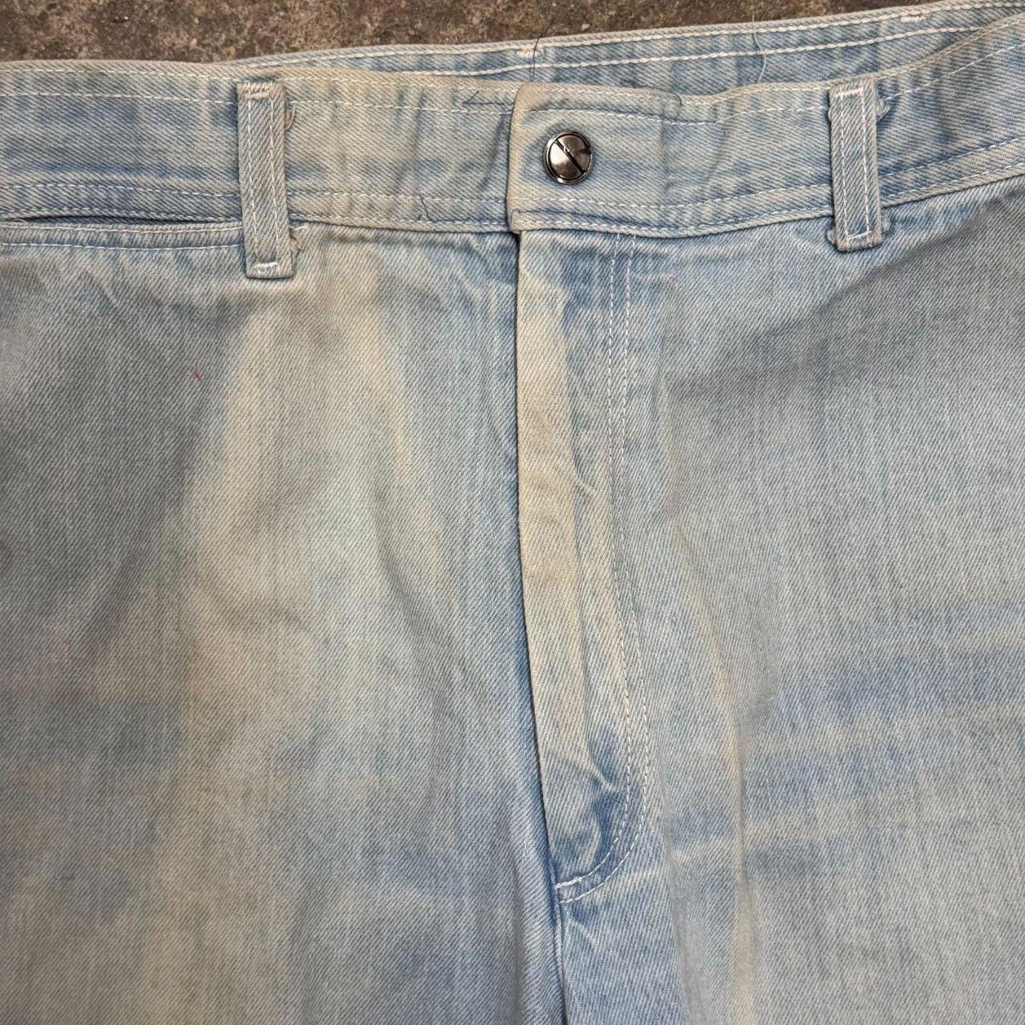 Vintage 70s Pizzazz High-Rise Faded Light Wash Jeans