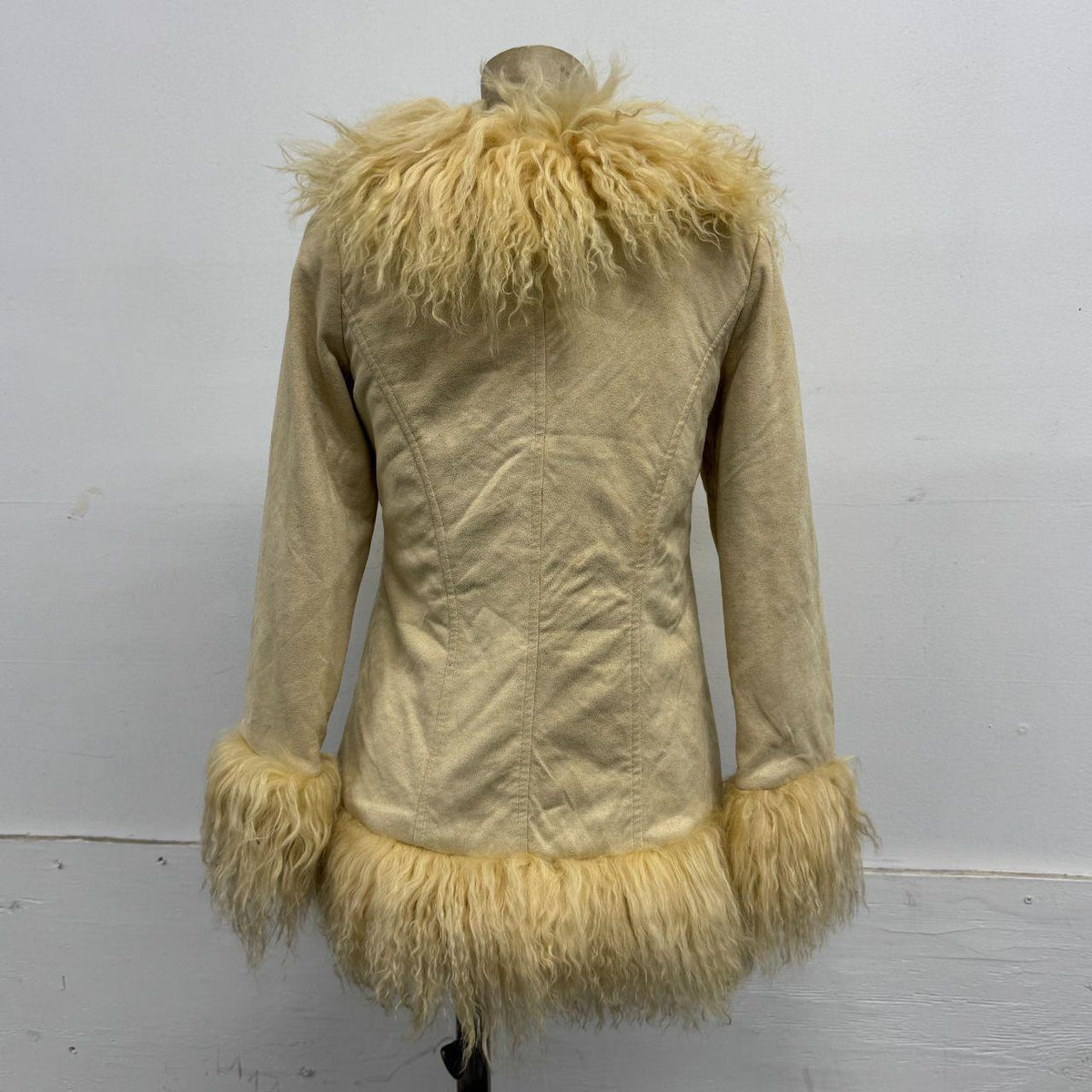Vintage MOUSSY Buttercream Mongolian Lamb "Penny Lane" Afghan Coat