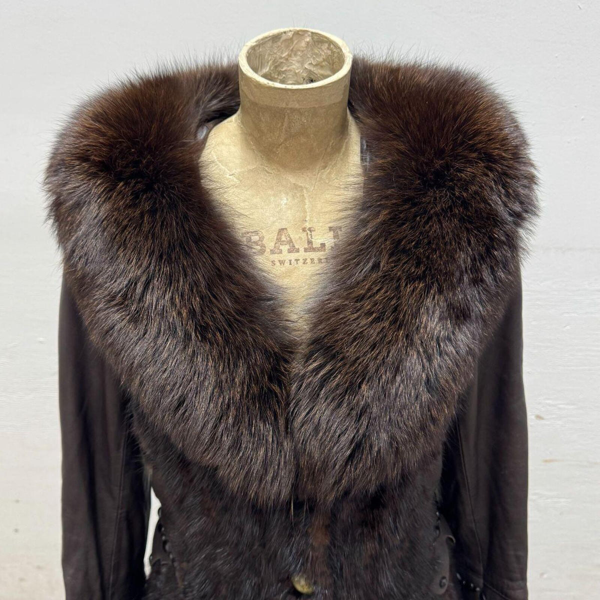 Y2K Vintage Mink Fox Luxury Fur & Leather Jacket Coat