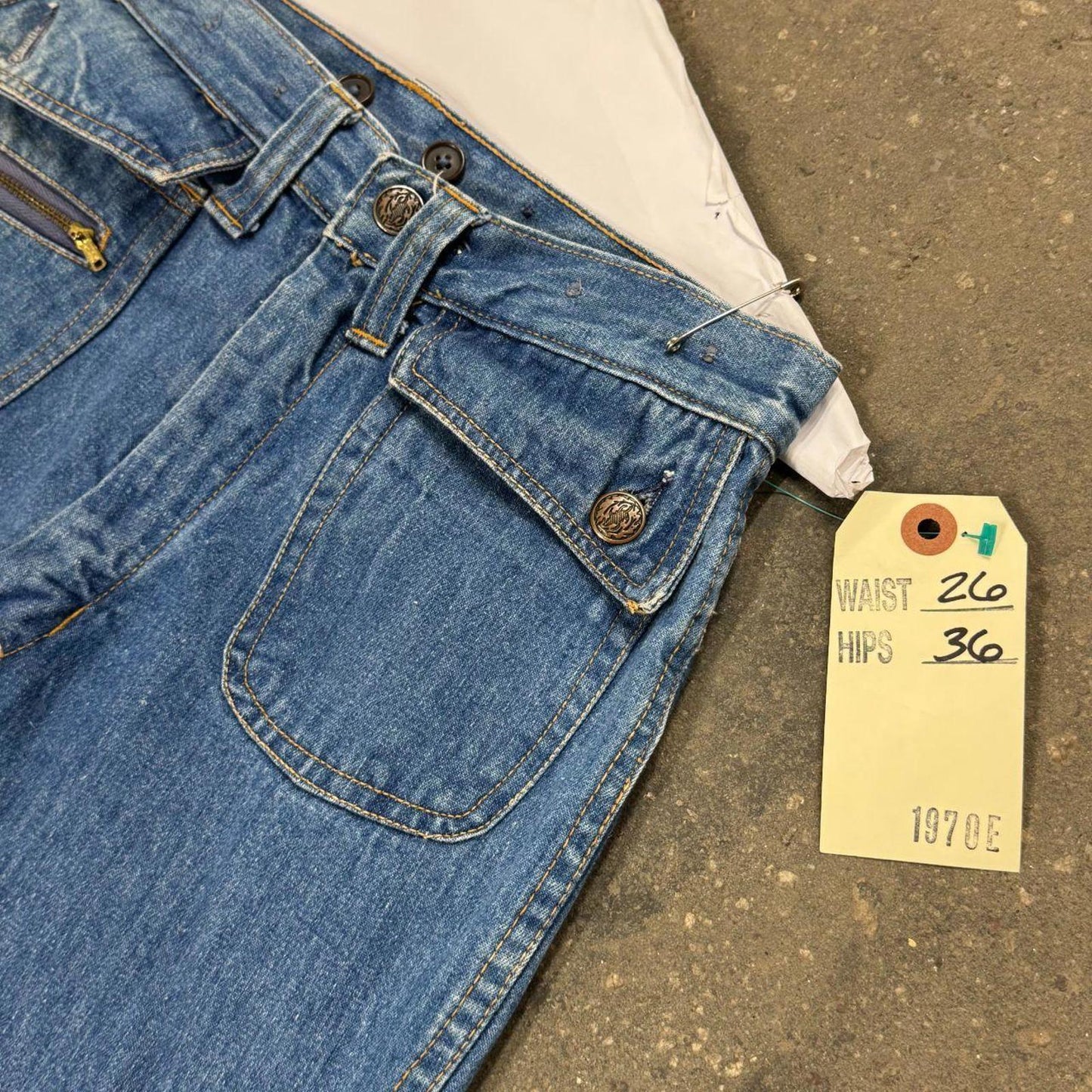Vintage 70s High Rise Flare "Bush" Jeans XS