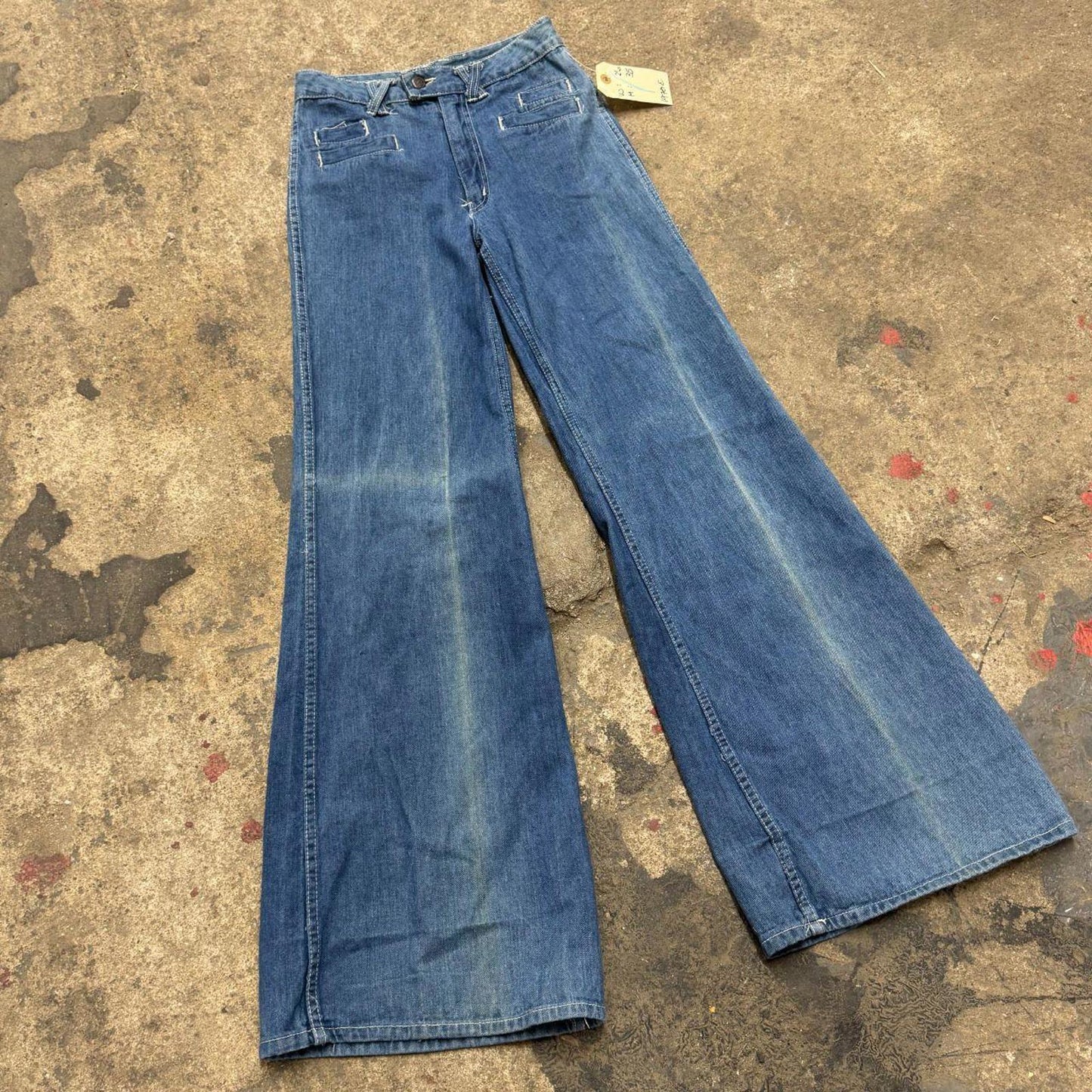 Vintage 70s High-Rise Flare Bell Bottom Jeans XS