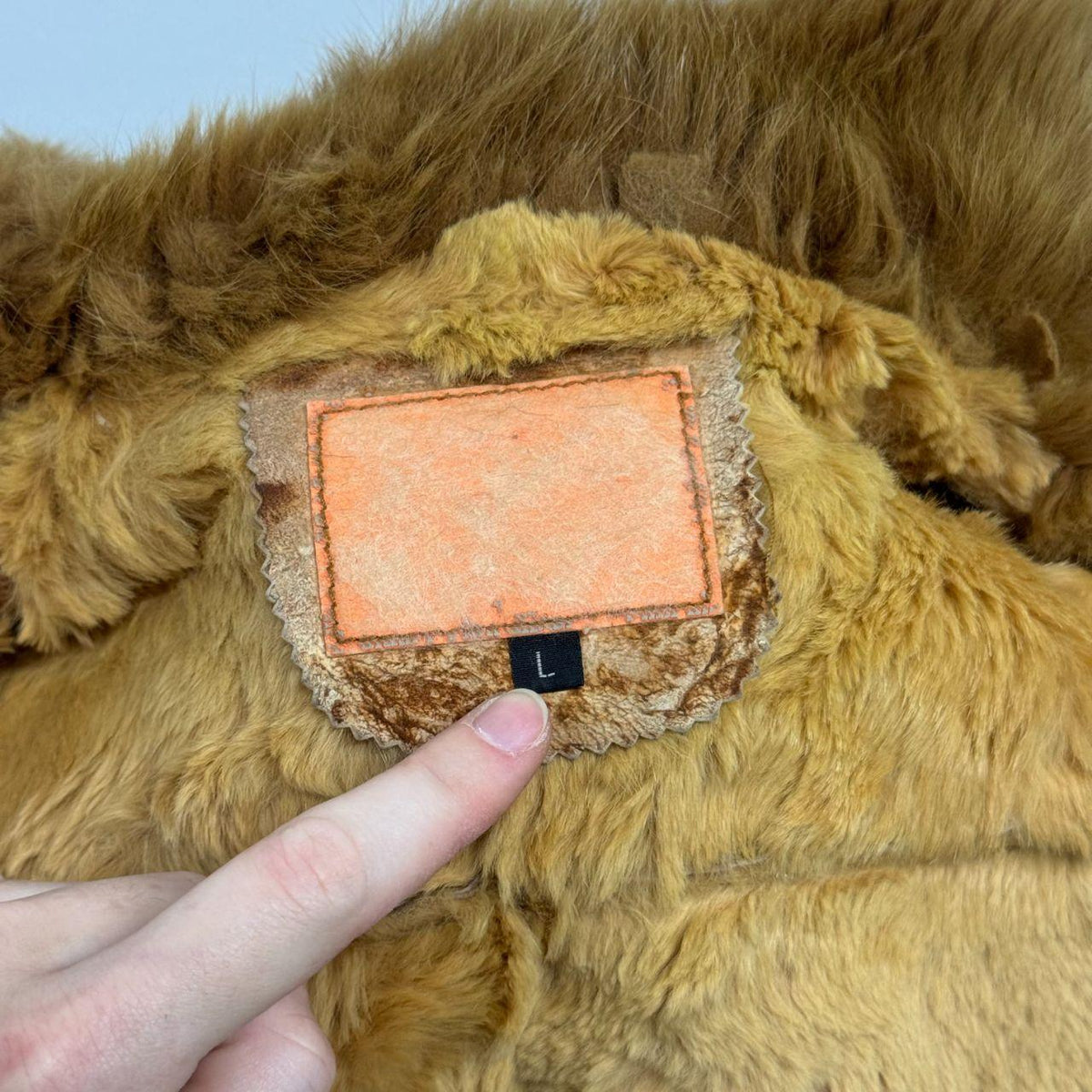 Vintage Y2K Penny Lane Suede Trench Coat w Fox Fur Collar Rabbit Lining