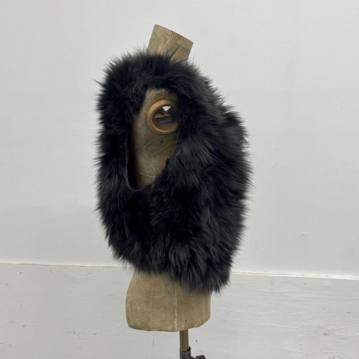 Y2K Vintage Dark Slate Gray Genuine Fox Fur Vest