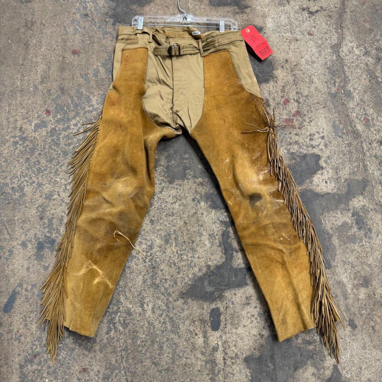 Vintage 1940s 50s Genuine Suede Western Film Costume Chap Trousers