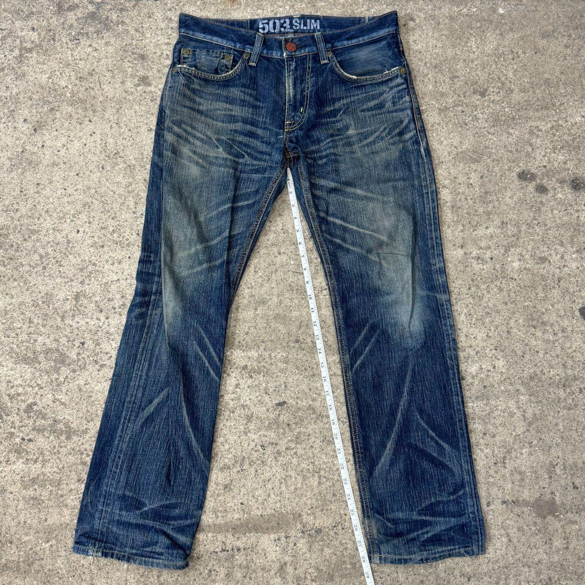 Vintage EDWIN Blue Trip 503 Mud-Wash Japanese Jeans