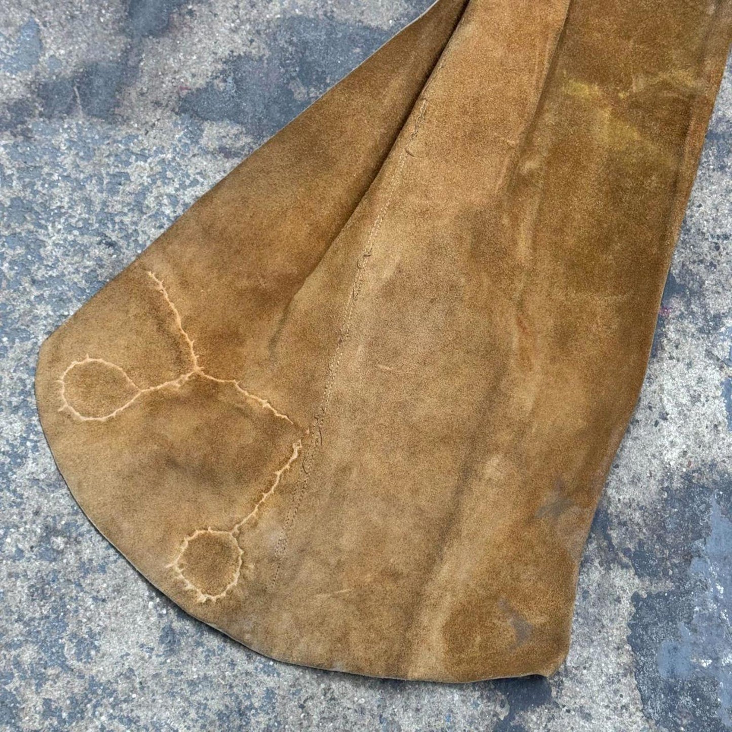 Vintage 1940s 50s Genuine Suede Western Film Costume Chap Bellbottom Trousers