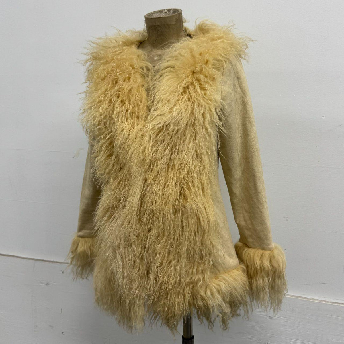 Vintage MOUSSY Buttercream Mongolian Lamb "Penny Lane" Afghan Coat