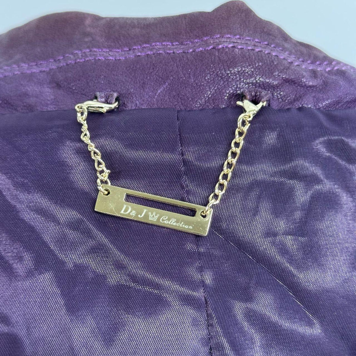 Vintage Faded Purple Avant Garde Leather Jacket