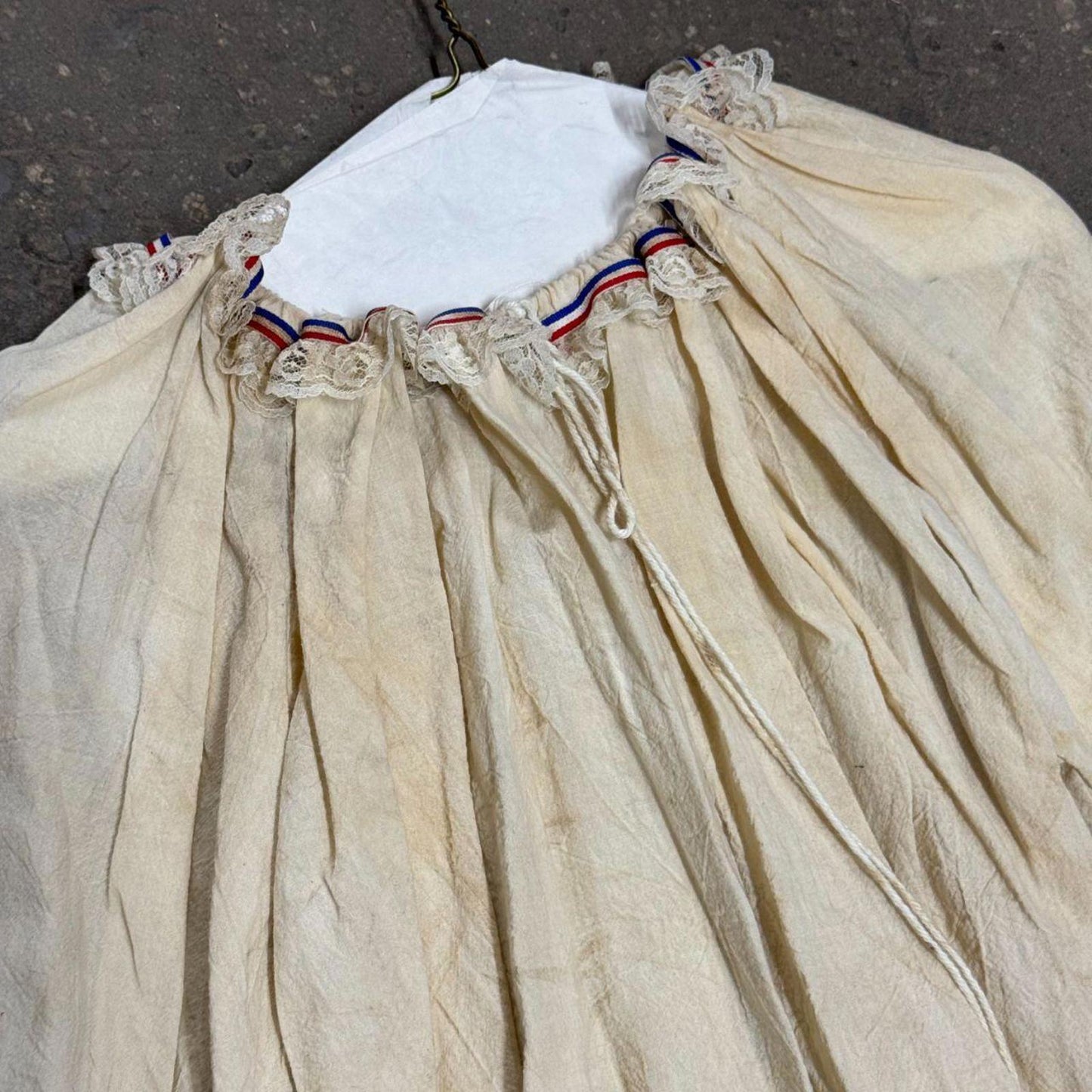 Vintage Film Costume 40s 50s Does Victorian Antique Style Peasant Blouse