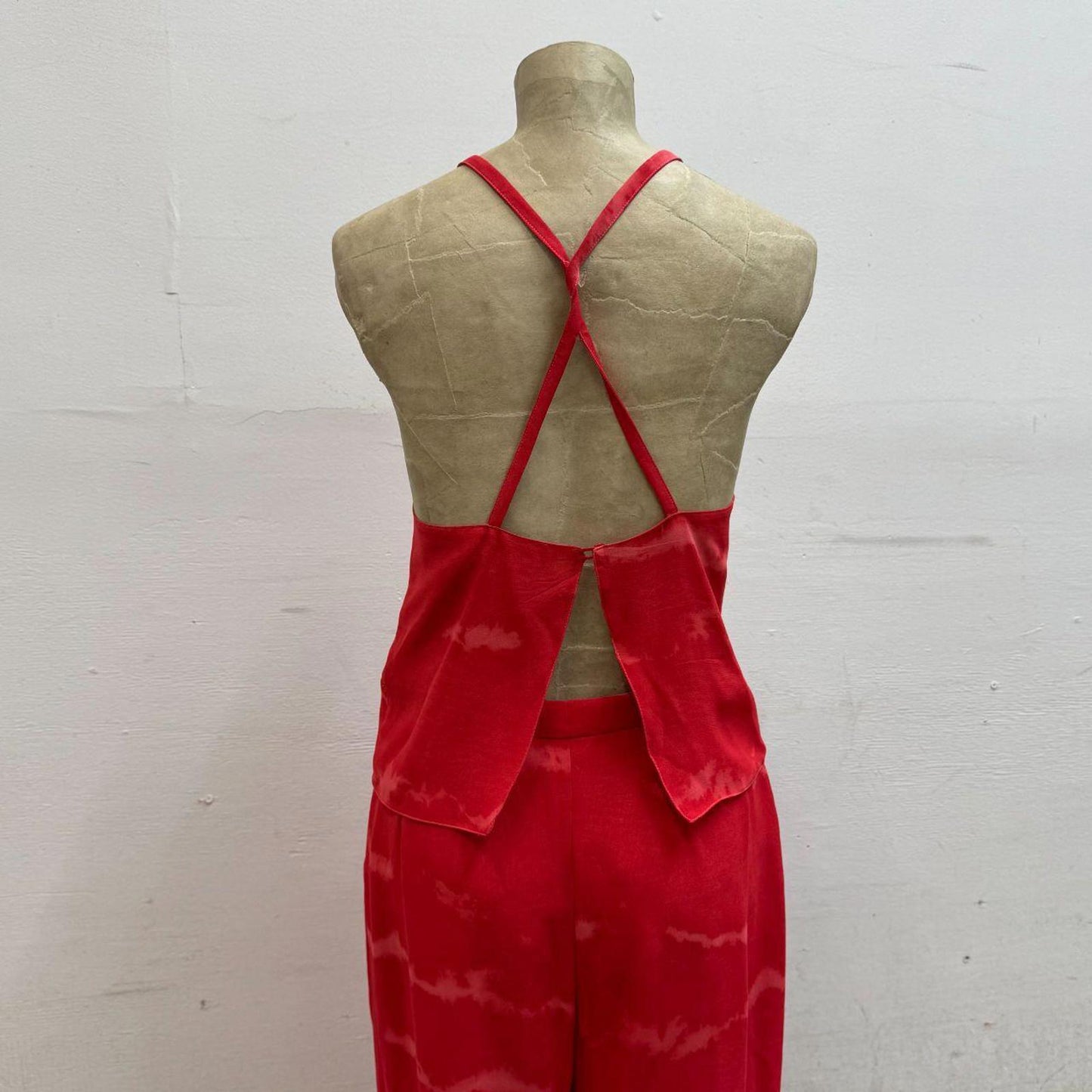 Authentic 90s Giorgio Armani 100% Silk Red Sample Set