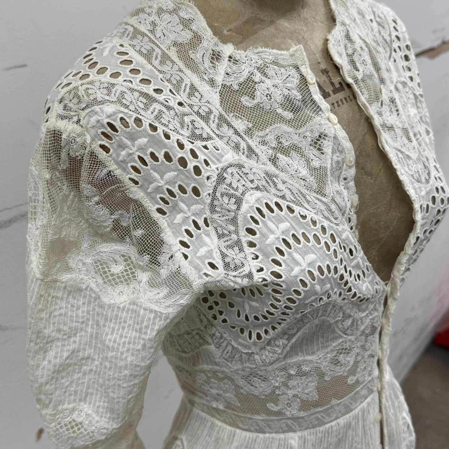 Antique Edwardian Lace Dress Bridal Wedding