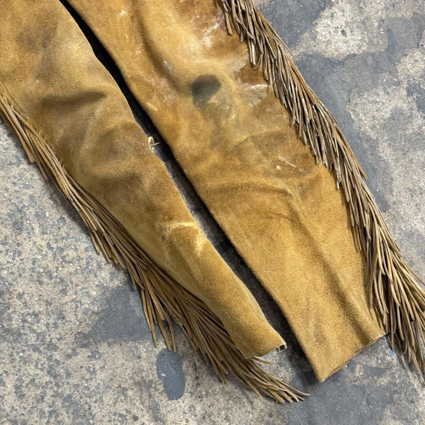 Vintage 1940s 50s Genuine Suede Western Film Costume Chap Trousers