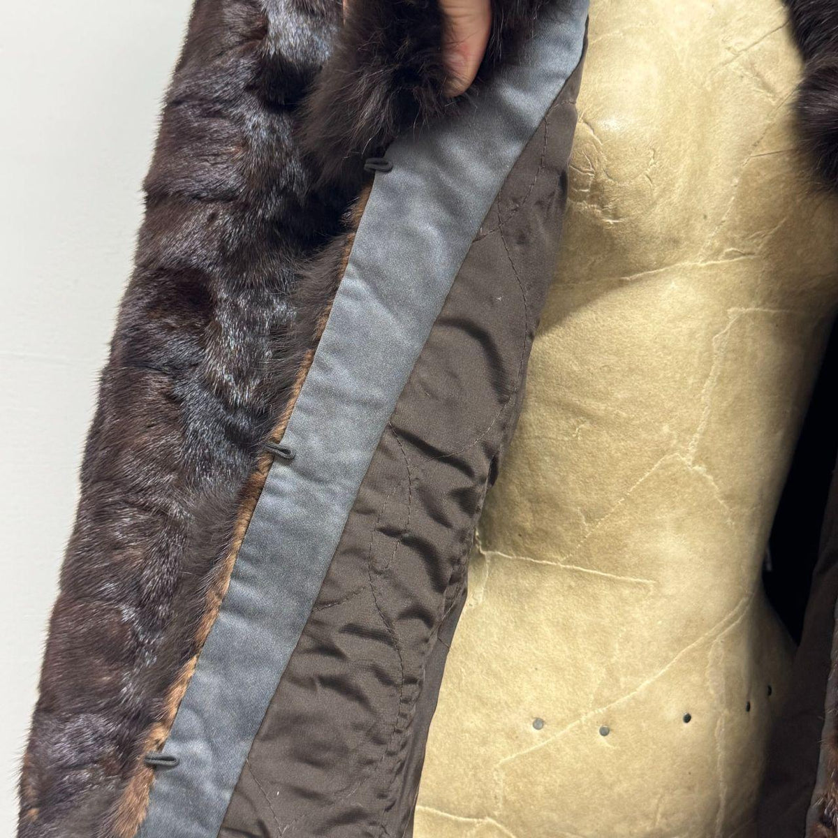 Vintage Y2K Brown Rabbit & Fox Fur Afghan Penny Lane Jacket Coat