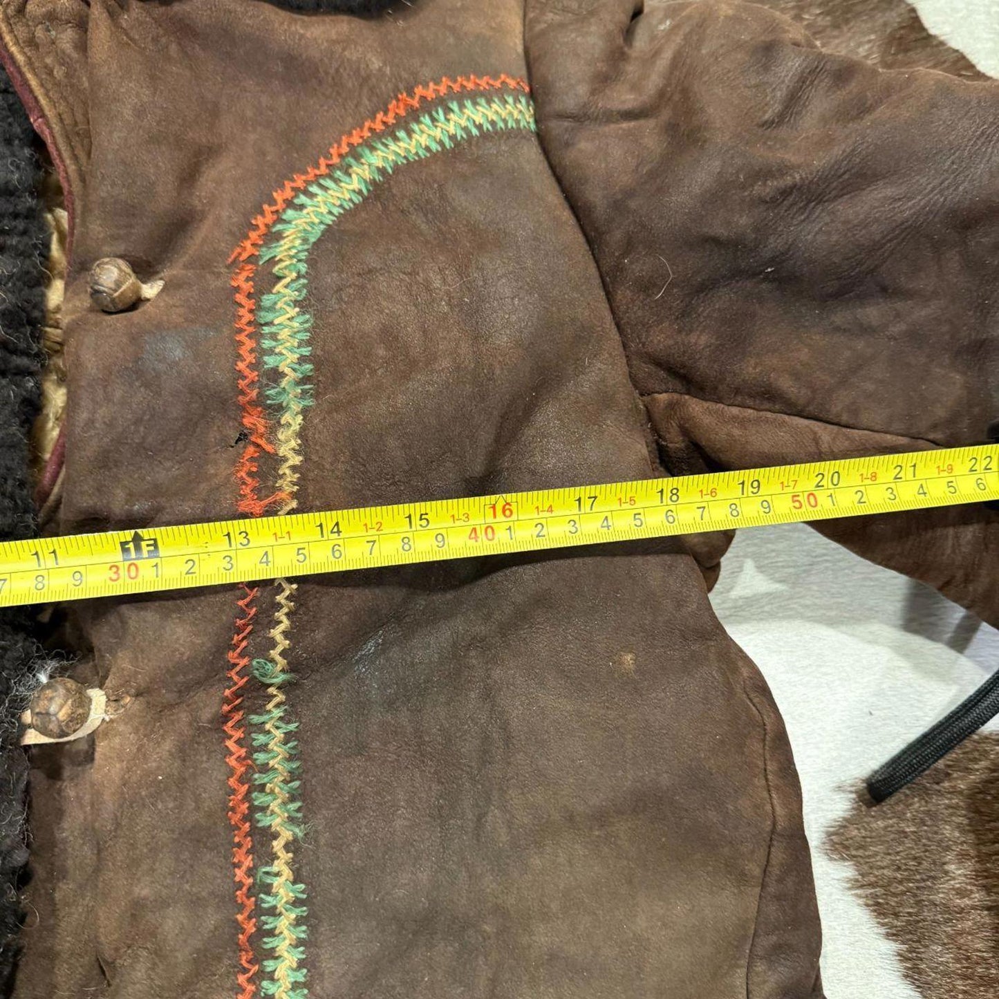 Vintage 70s Brown Suede Afghan Coat with Black Fur 🖤🤎