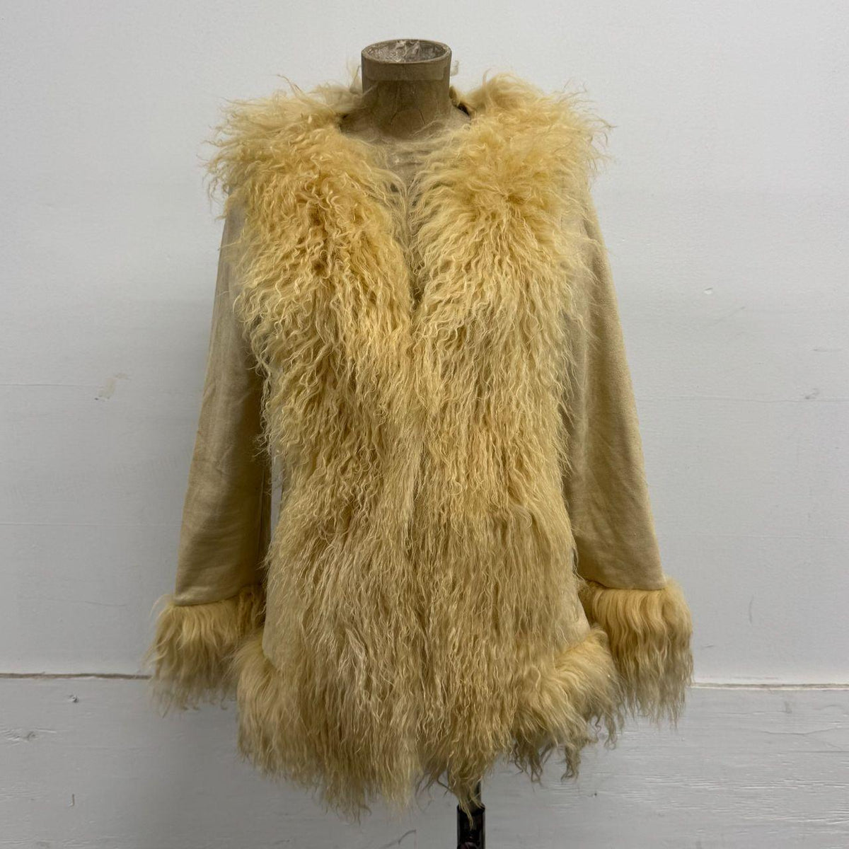 Vintage MOUSSY Buttercream Mongolian Lamb "Penny Lane" Afghan Coat