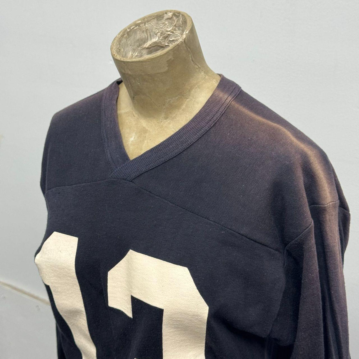 Vintage 60s 70s Black Venus Football Jersey Faded 13