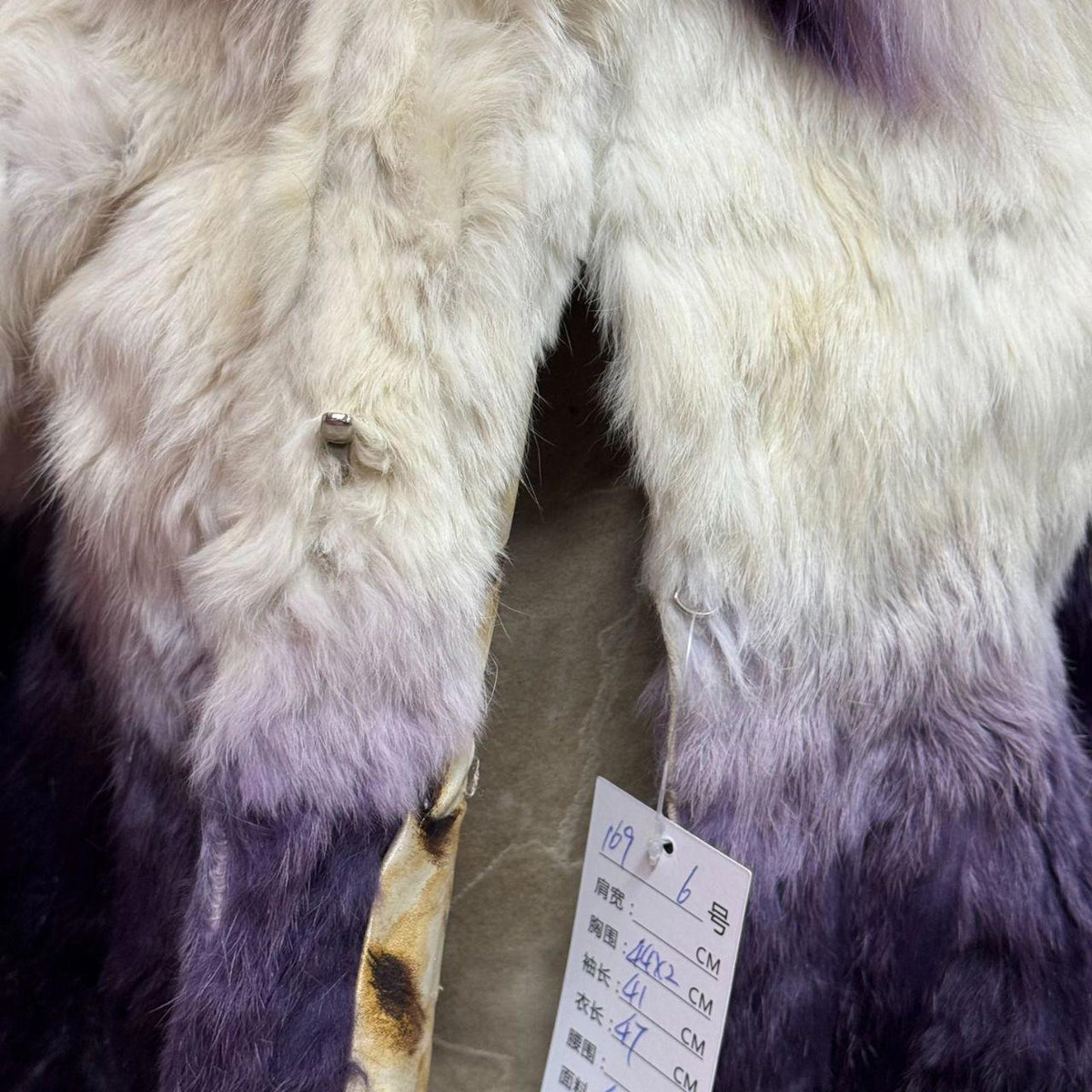 Vintage Archival Y2K Ombré Rabbit & Fox Fur Crop Jacket Coat