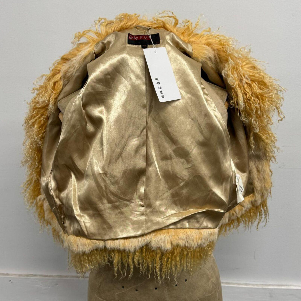 Vintage Cream Y2K Mongolian Lamb & Rabbit Fur Penny Lane Vest