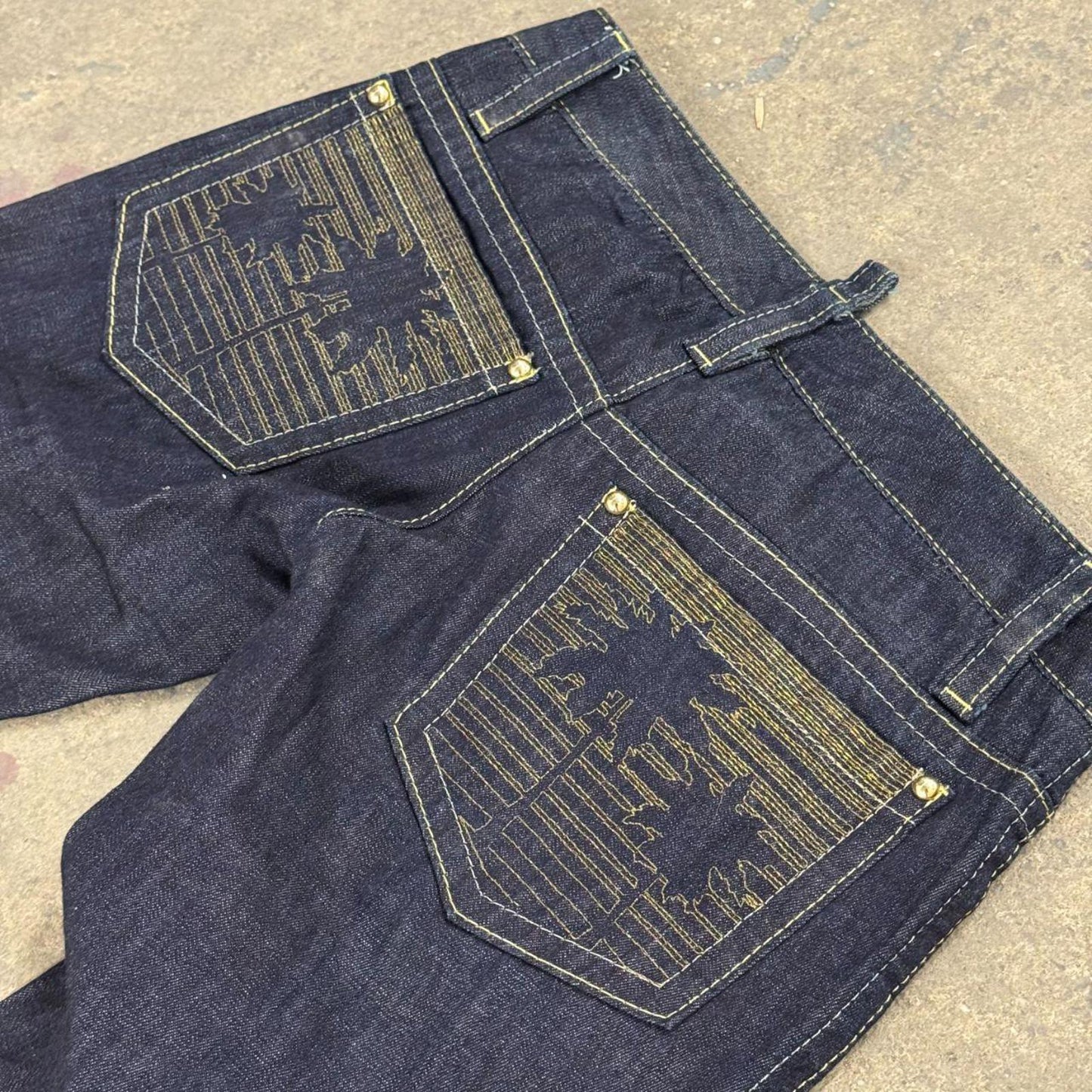 Y2K Vintage Dsquared2 Ultra Low-Rise Dark Wash Flare Jeans