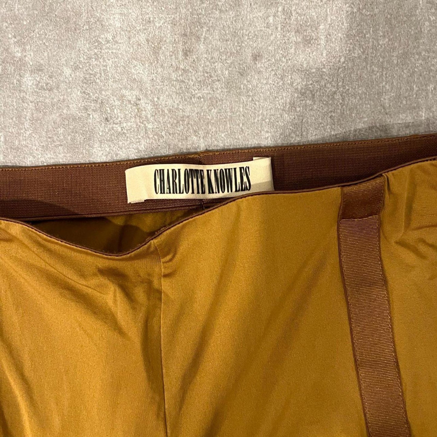 tan charlotte knowles / knwls ghater stretch trousers