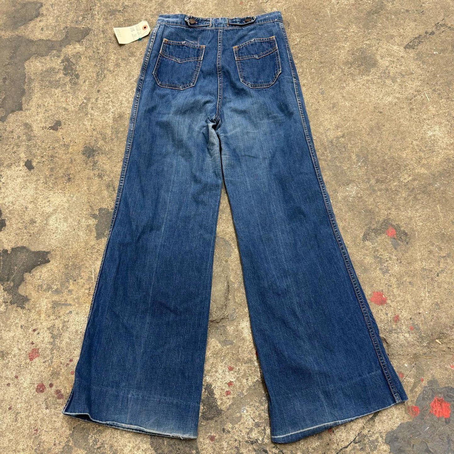 Vintage Chemin De Fer High-Rise Wide-Leg Jeans S