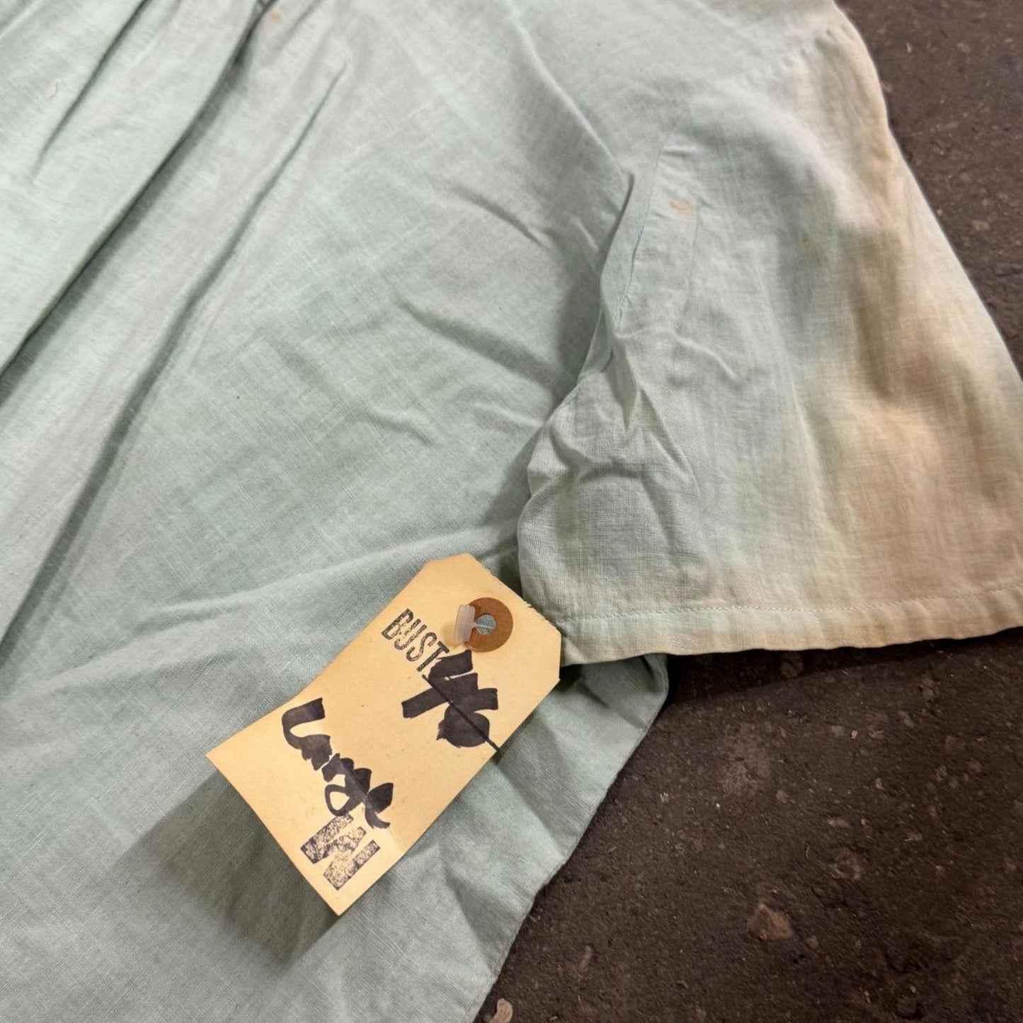 Vintage Film Costume 40s 50s Does Victorian Antique Style Mint Cotton Blouse L