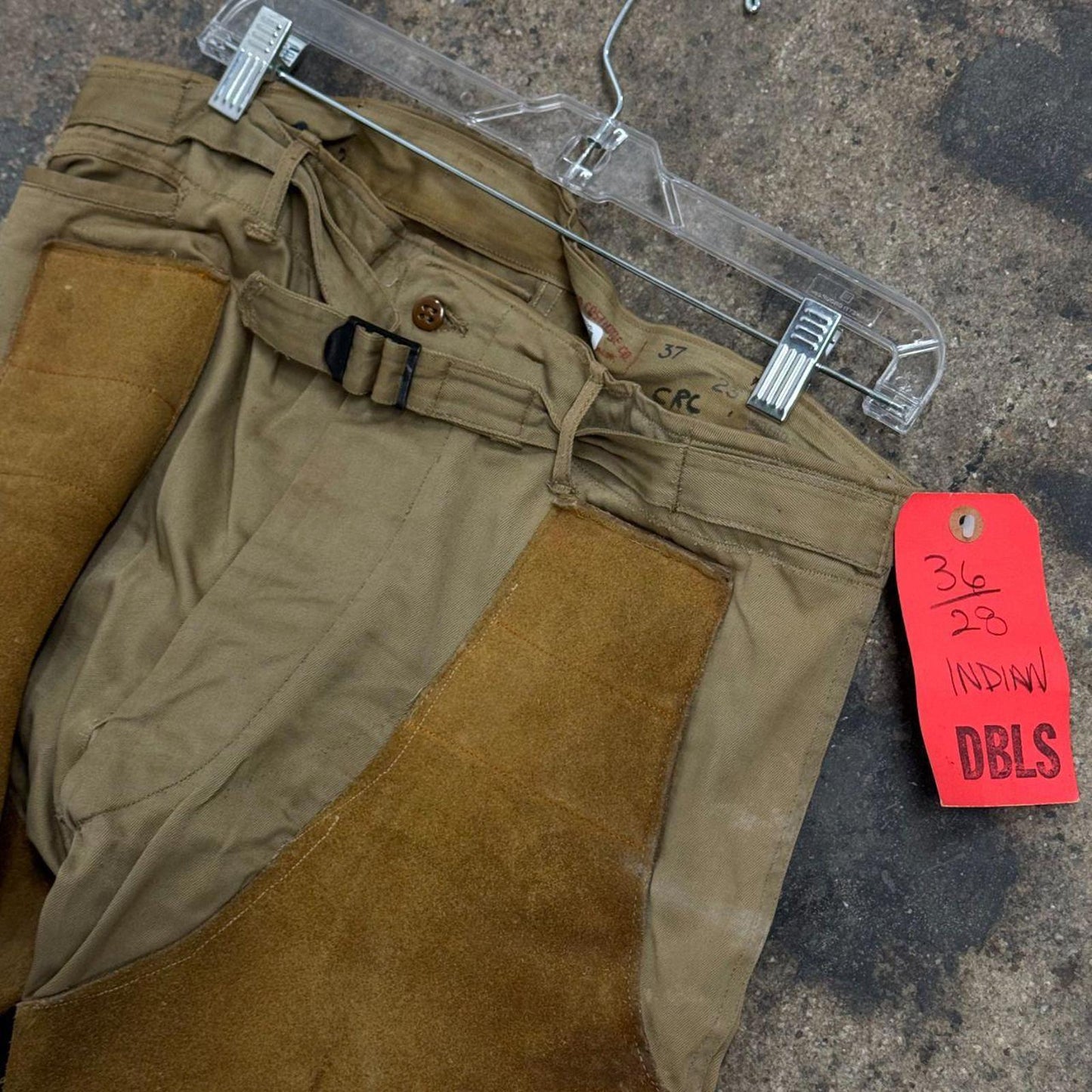 Vintage 1940s 50s Genuine Suede Western Film Costume Chap Trousers