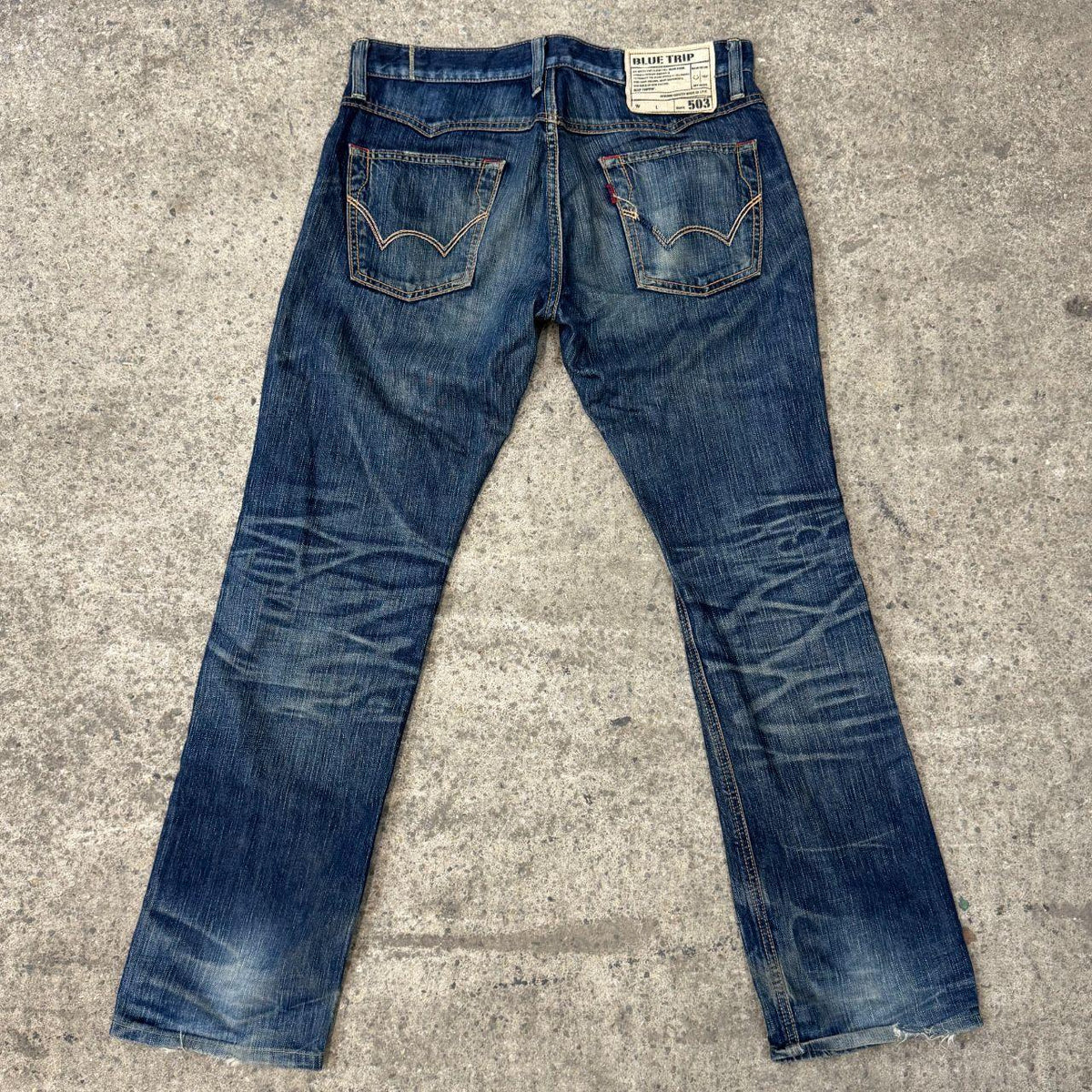 Vintage EDWIN Blue Trip 503 Mud-Wash Japanese Jeans