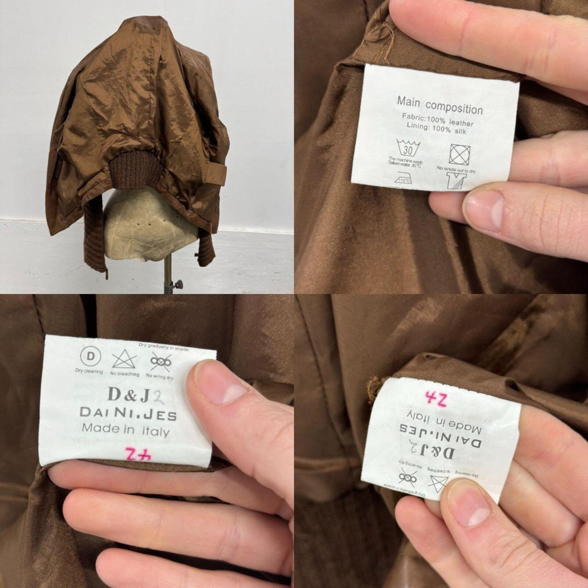 Vintage Brown Moto Asymmetric Avant Garde Leather Jacket