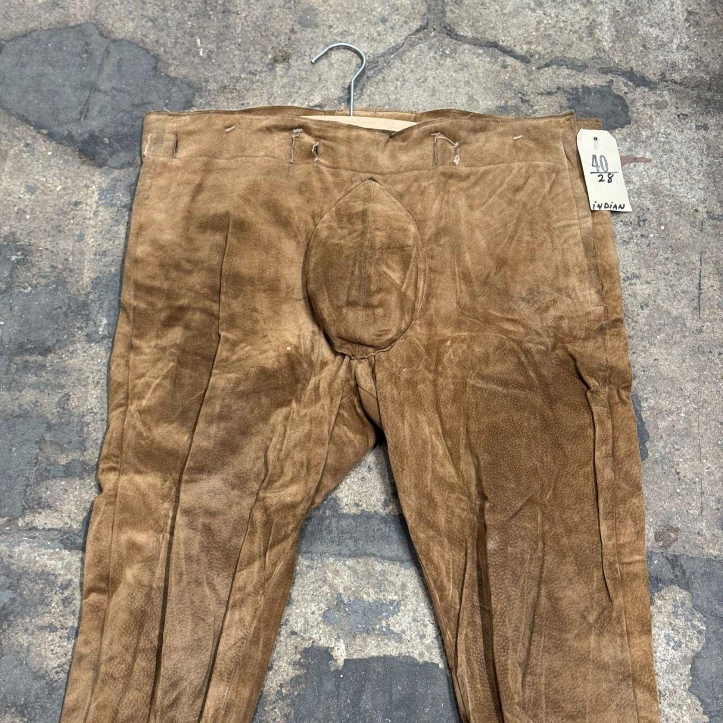 Vintage 40s 50s Genuine Suede Western Film Costume Trousers