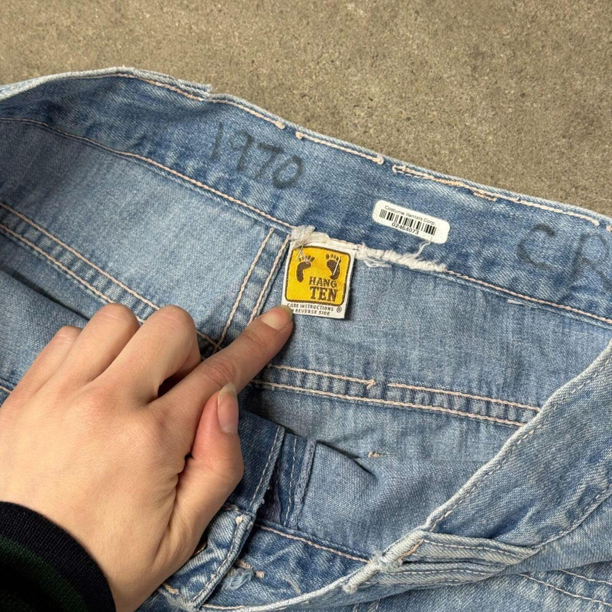 70s Vintage Hang Ten Denim Bell Bottom Flares 33x29 GRAIL