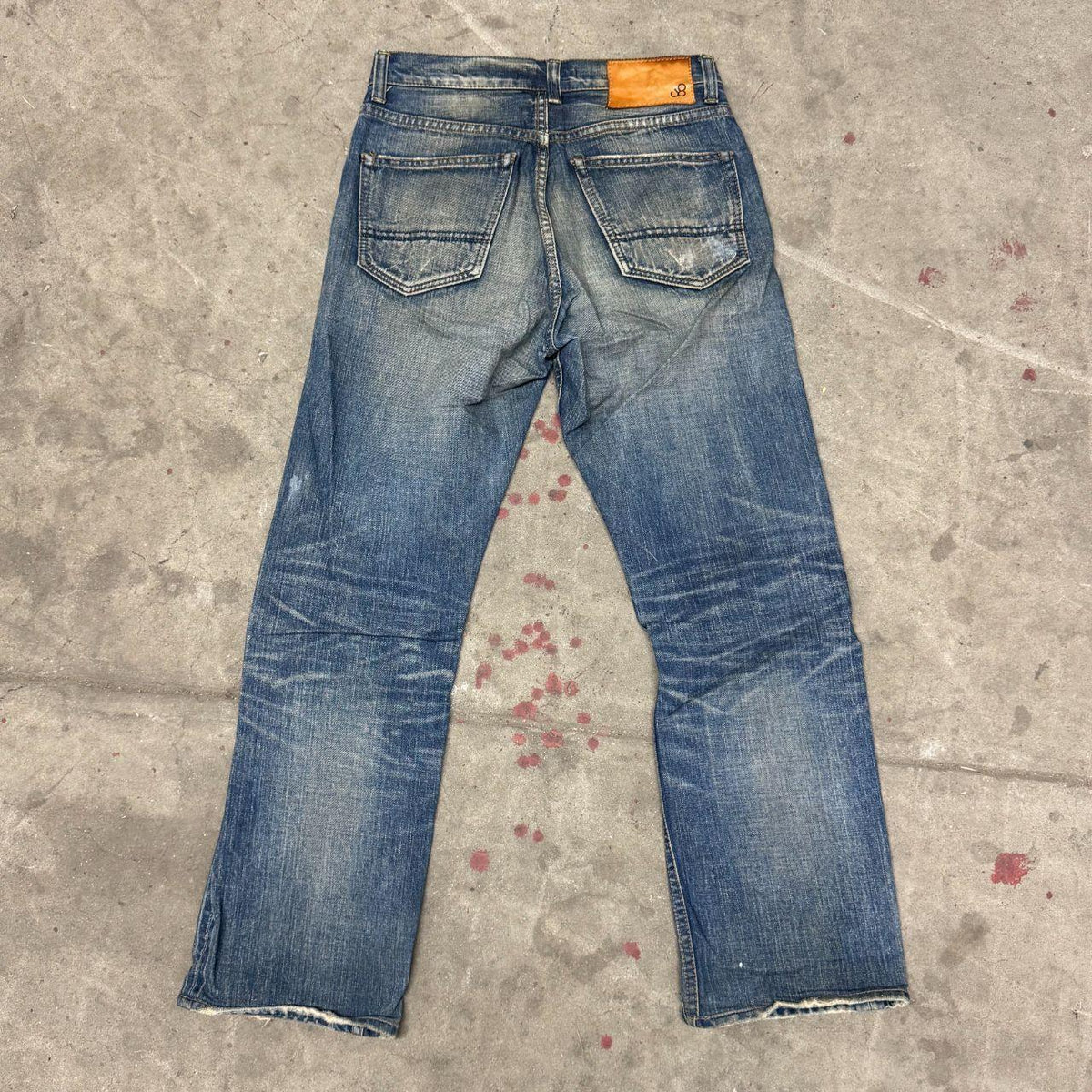 Vintage Y2K Ultra Low Rise Jeans Faded Mud Wash Japanese Johnbull