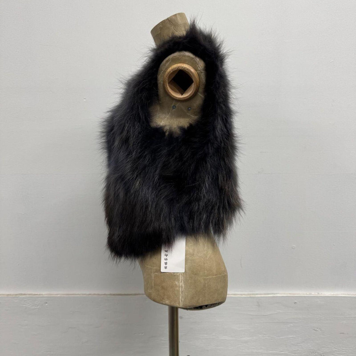 Y2K Vintage Blue-Grey Ombre Genuine Fox Fur Vest