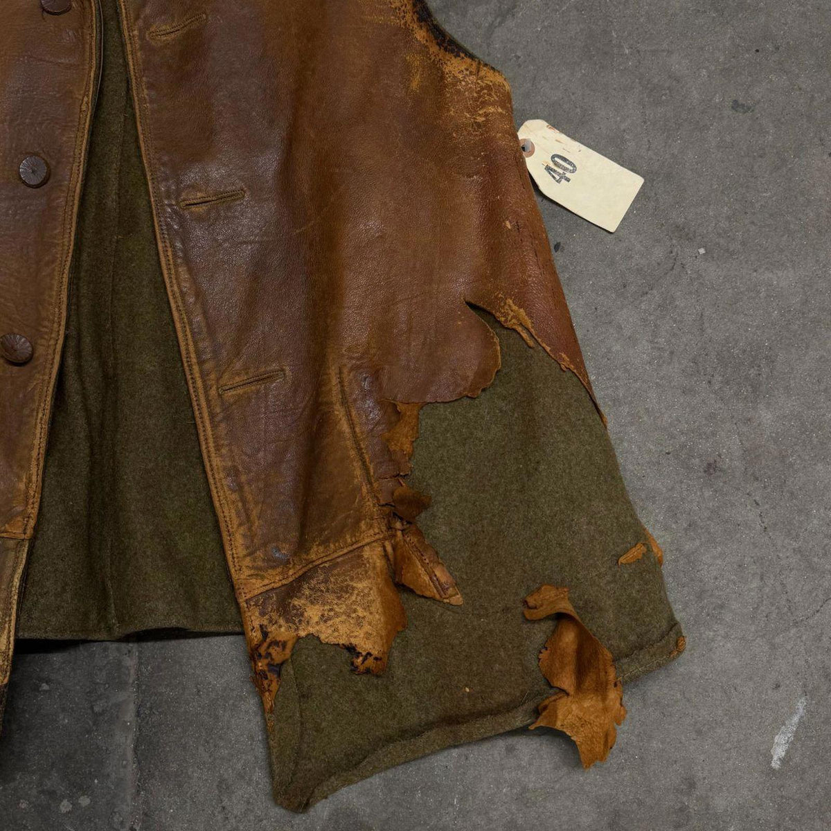 Vintage 60s 70s Leather Distressed Patchwork Western Film Costume Vest