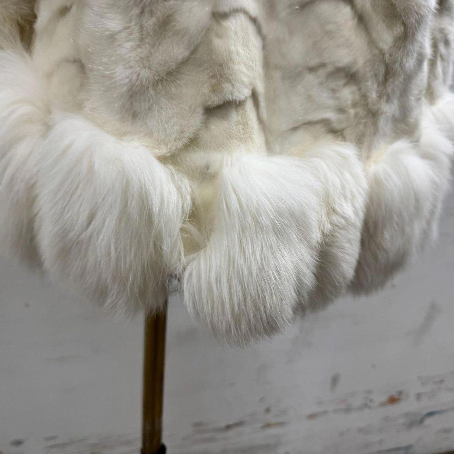 Vintage Y2K Tiered Rabbit & Fox Fur Snow Queen Coat