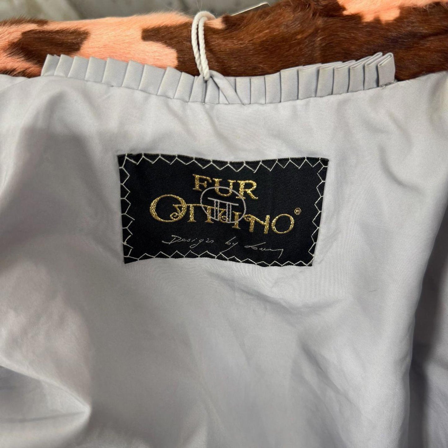 Vintage Brown Leather & Fox Fur Detachable Multi-way Statement Coat