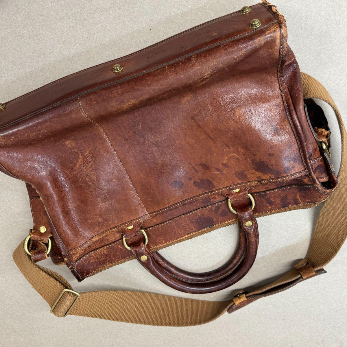 Vintage Marley Hodgson Ghurka Examiner Brown Leather Briefcase Bag