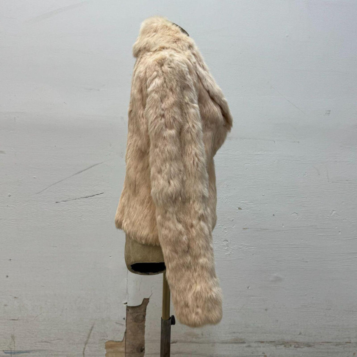 Vintage Y2K Blossom-Pink Rabbit Fur Jacket Coat