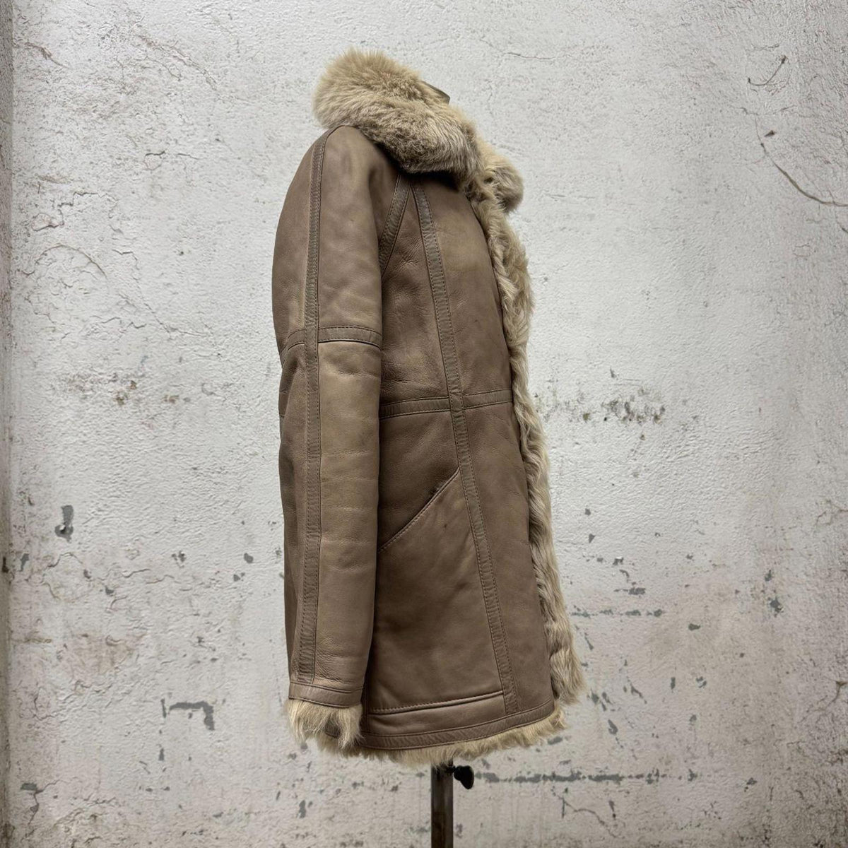 Vintage 70s Afghan Penny Lane Leather Coat