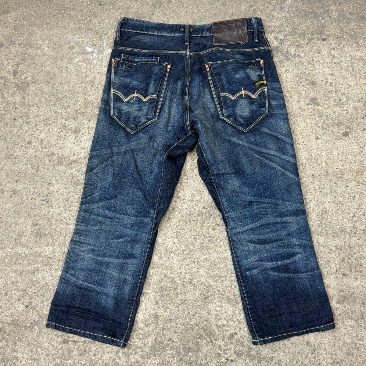Vintage EDWIN E-Function 503 EF593 Cropped Capri Denim Jeans Y2K