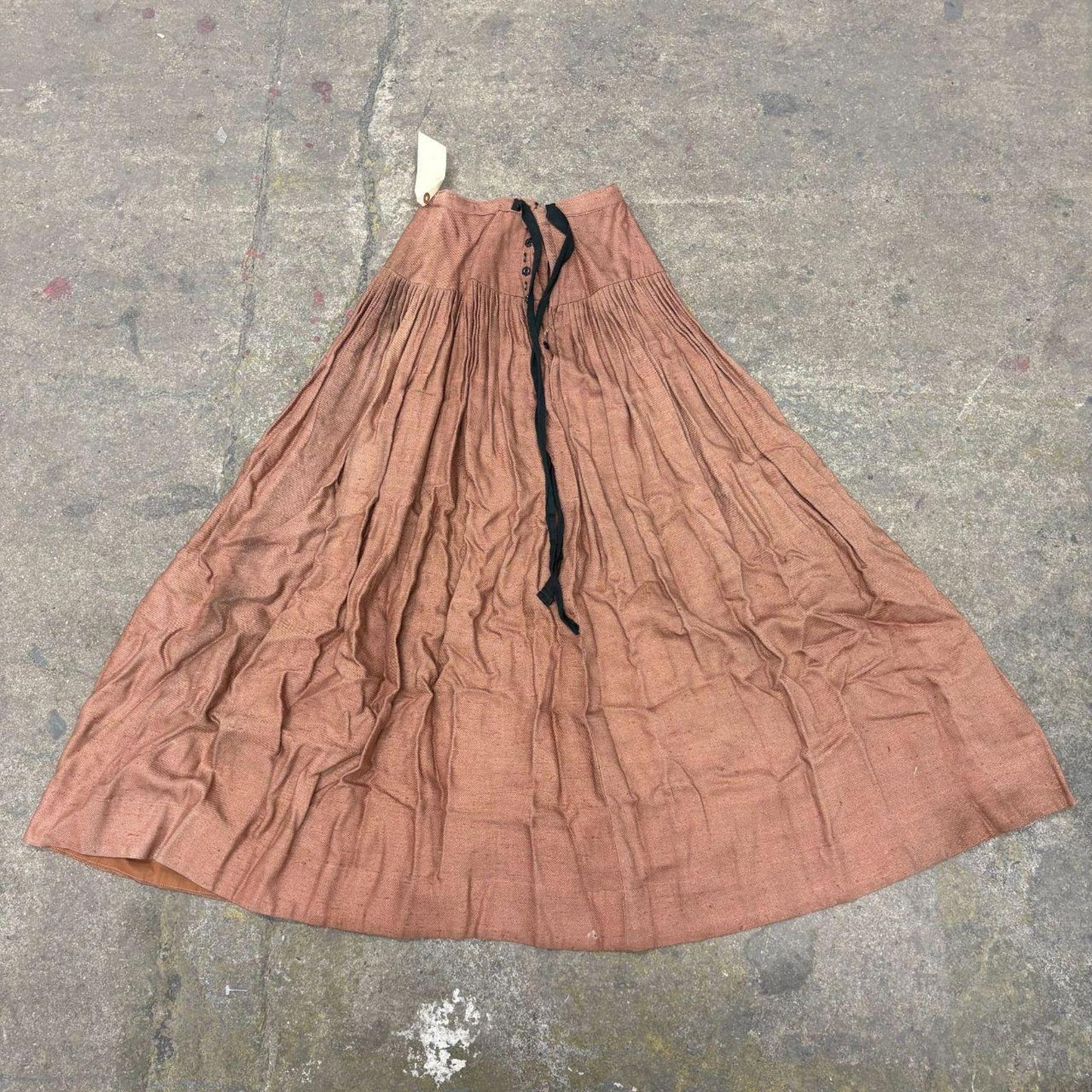 Vintage Film Costume 40s 50s Does Victorian Antique Style Prairie Skirt S