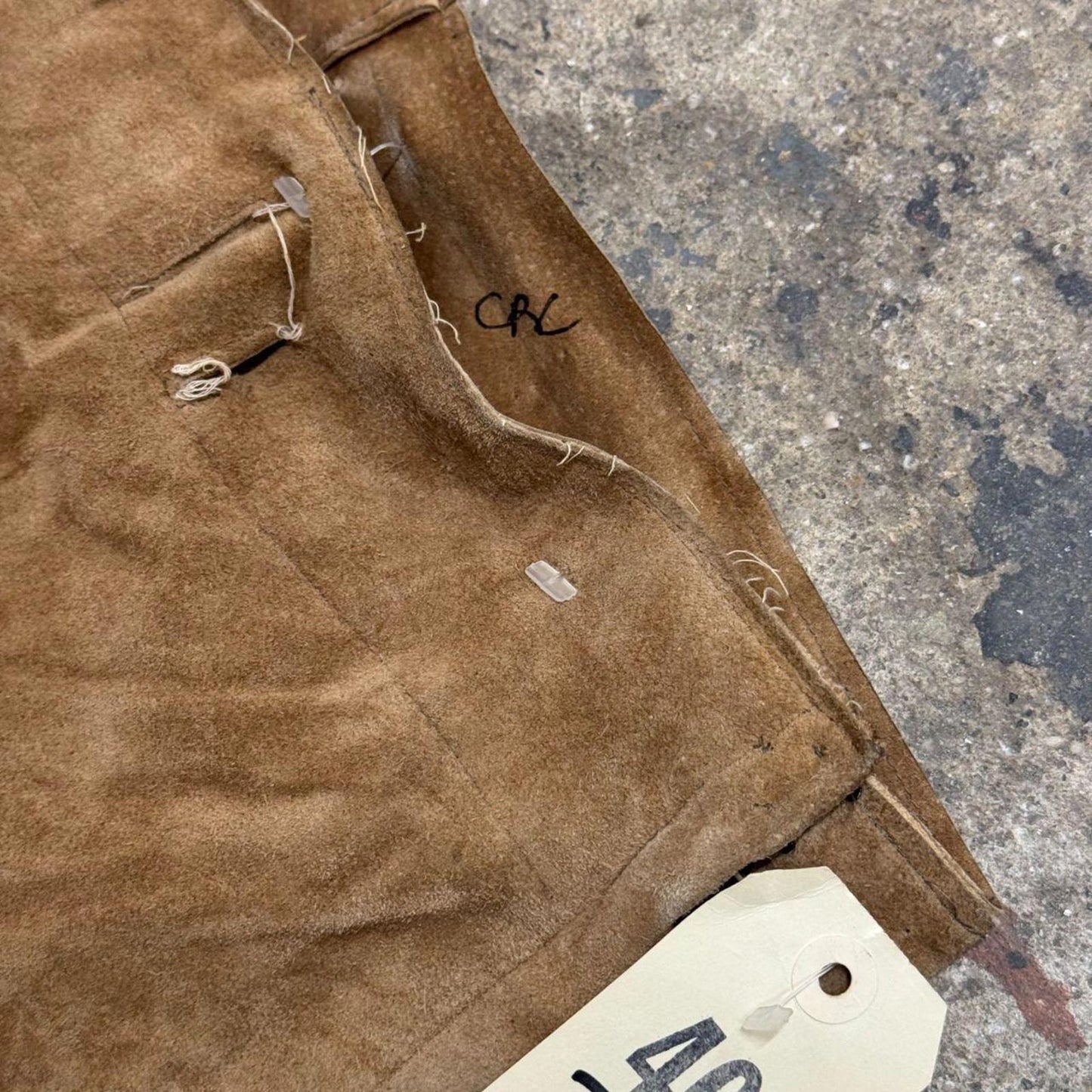 Vintage 40s 50s Genuine Suede Western Film Costume Trousers