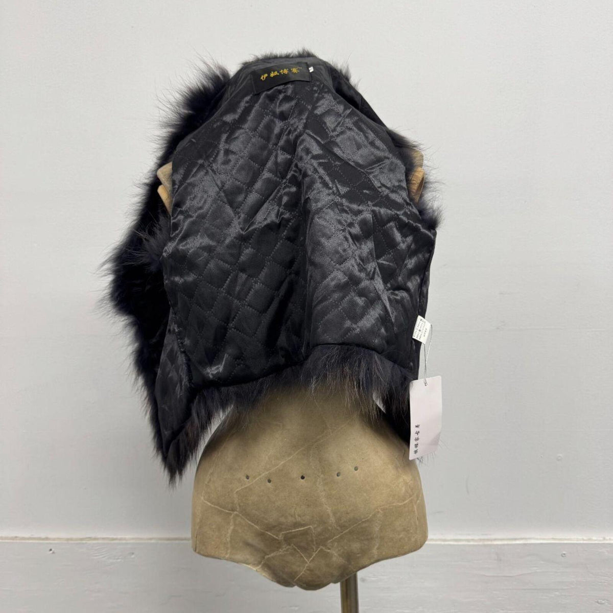 Y2K Vintage Blue-Grey Ombre Genuine Fox Fur Vest