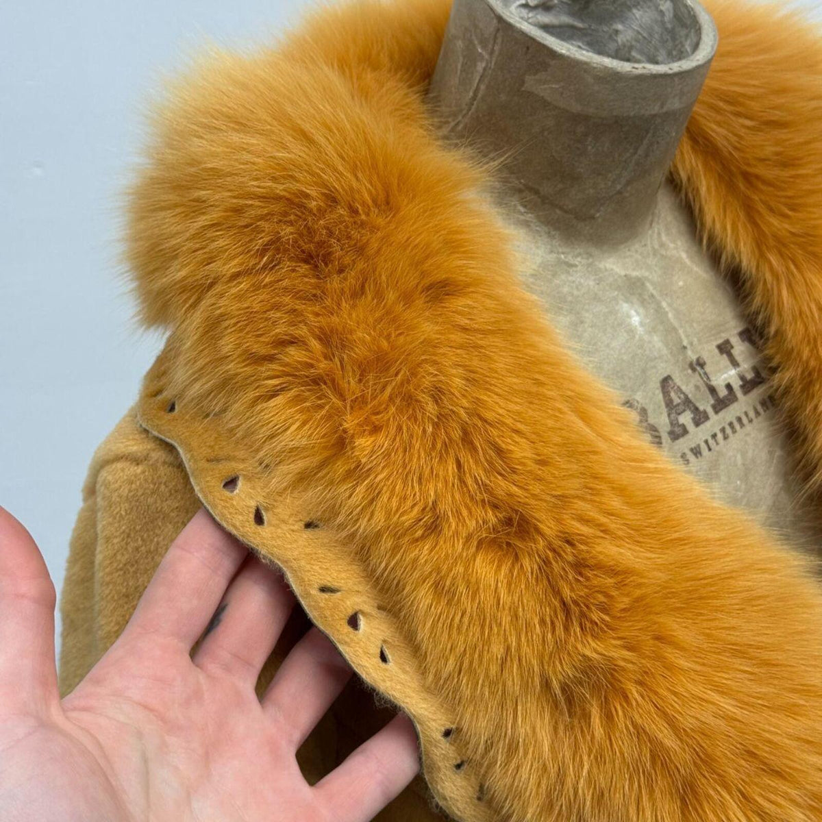 Vintage Y2K "Golden Fleece" Sheared Lambskin & Fox Fur Jacket Coat