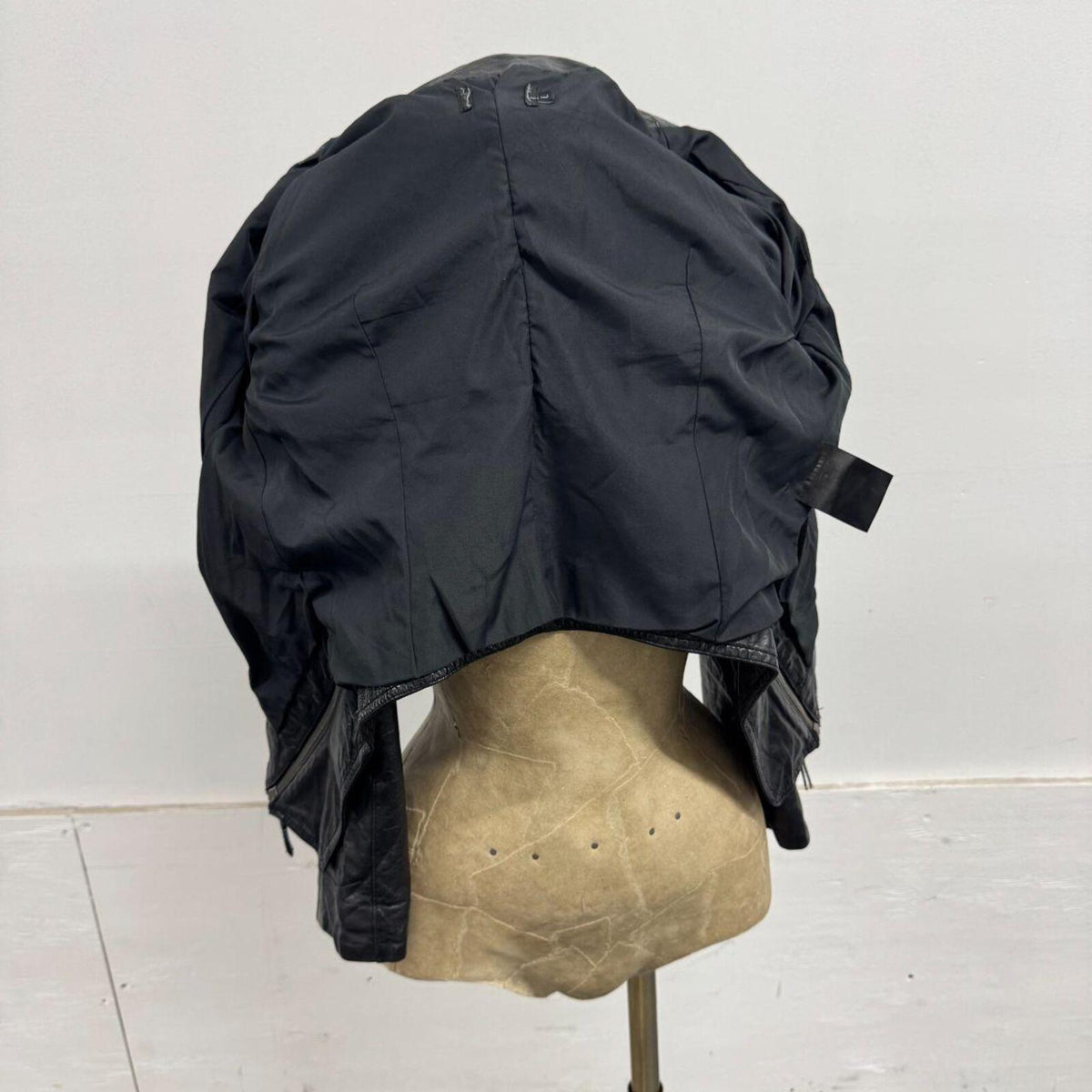 Vintage Black Multi-Way Zip Side Avant Garde Leather Jacket