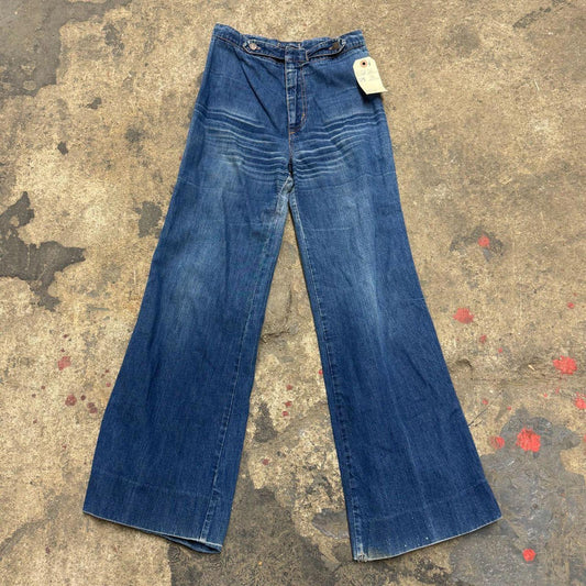 Vintage Chemin De Fer High-Rise Wide-Leg Jeans S